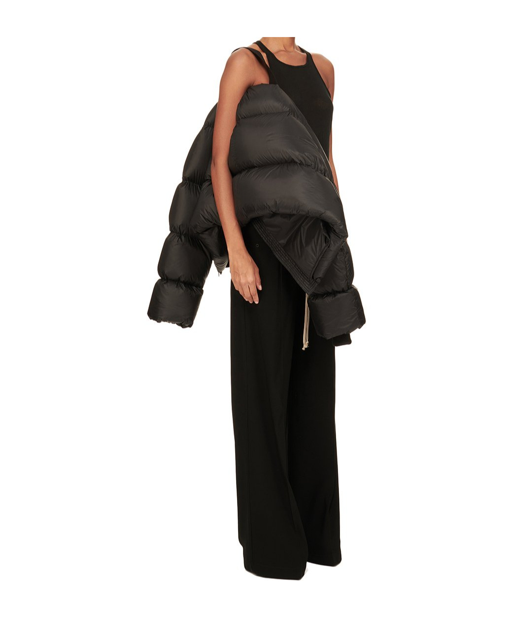 Rick Owens Turtle Padded Jacket In Black