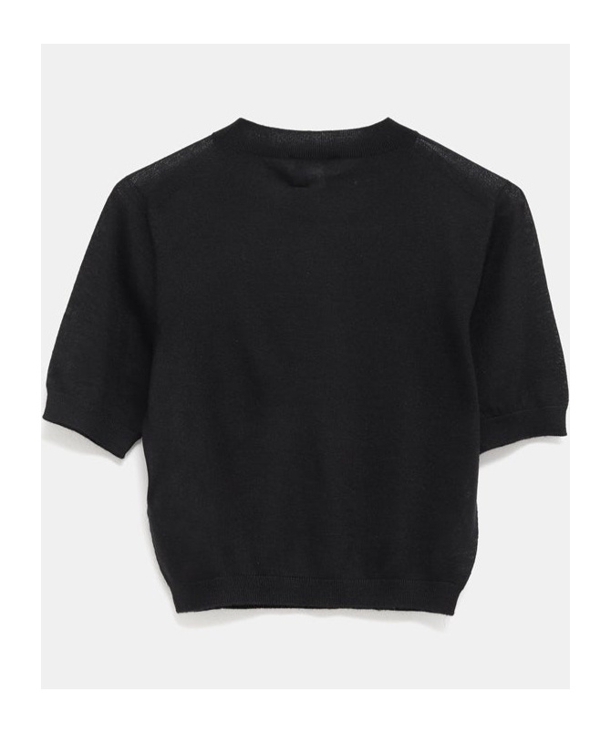 ALAÏA SEAMLESS SHORT KNITTED TOP