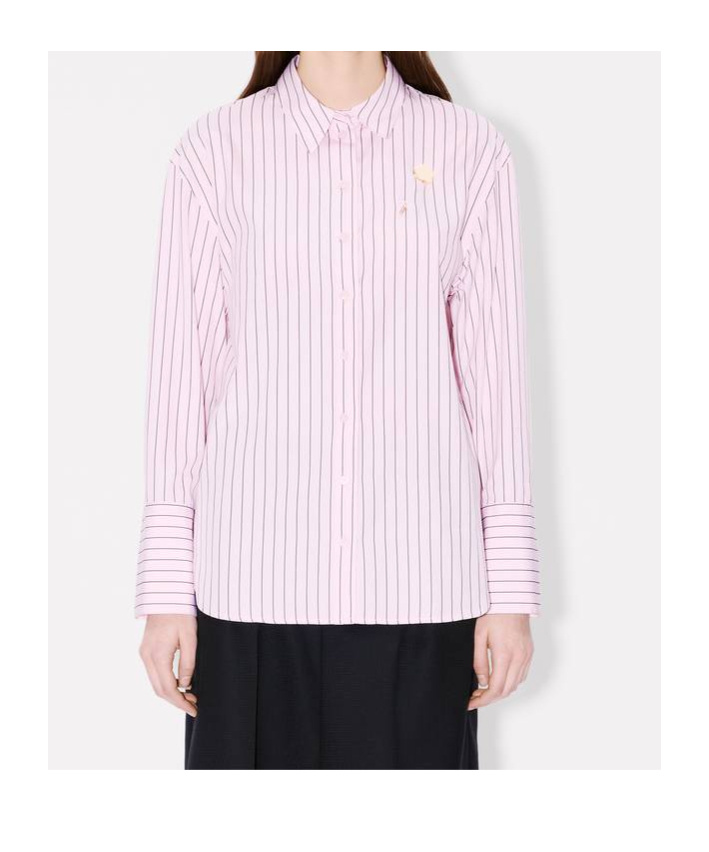 Kenzo Regular Shirt Pin Stripes In Pink
