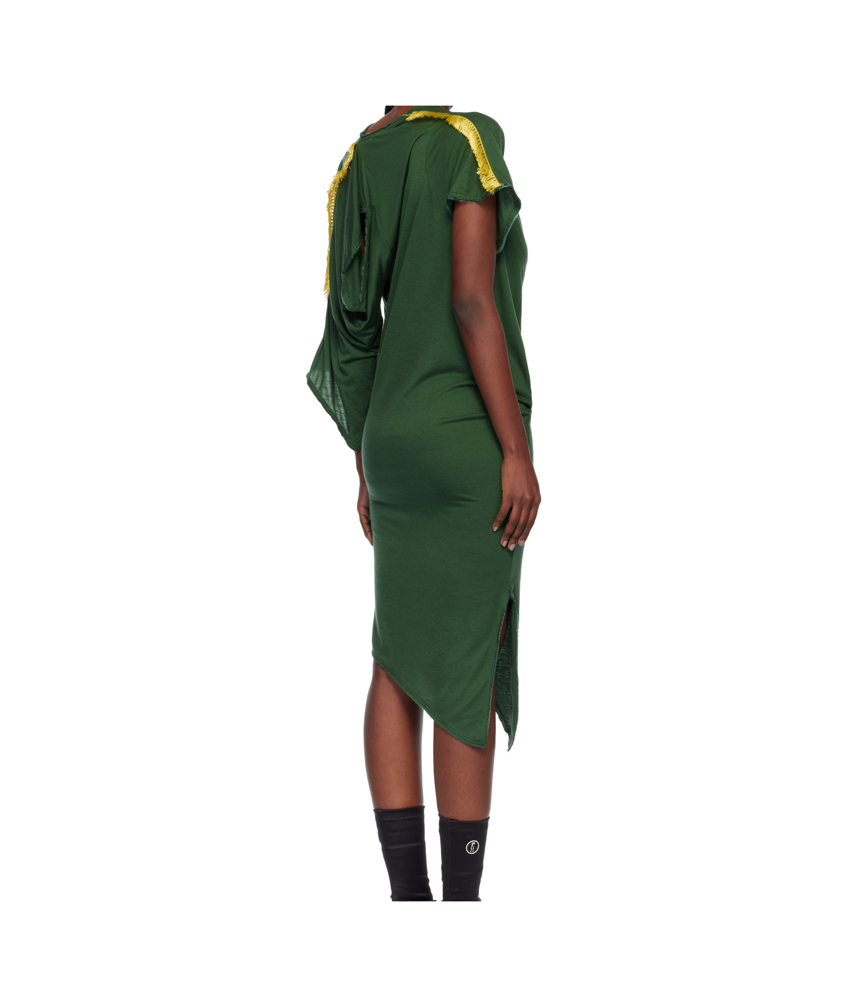 Kiko Kostadinov Green Ziggy Midi Dress In Green