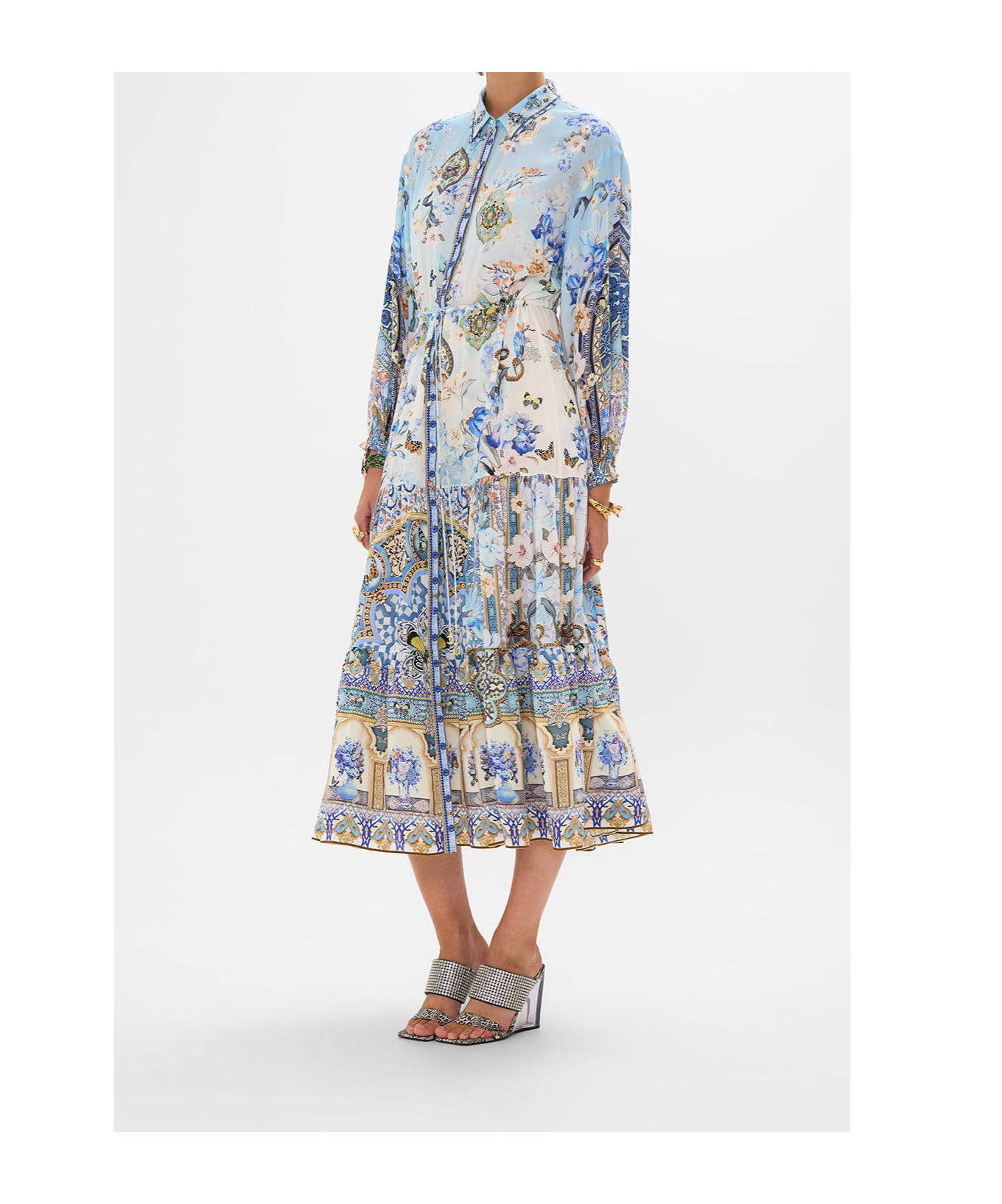 Camilla Tiered Long Shirt Dress Al Manial Palace Memoirs