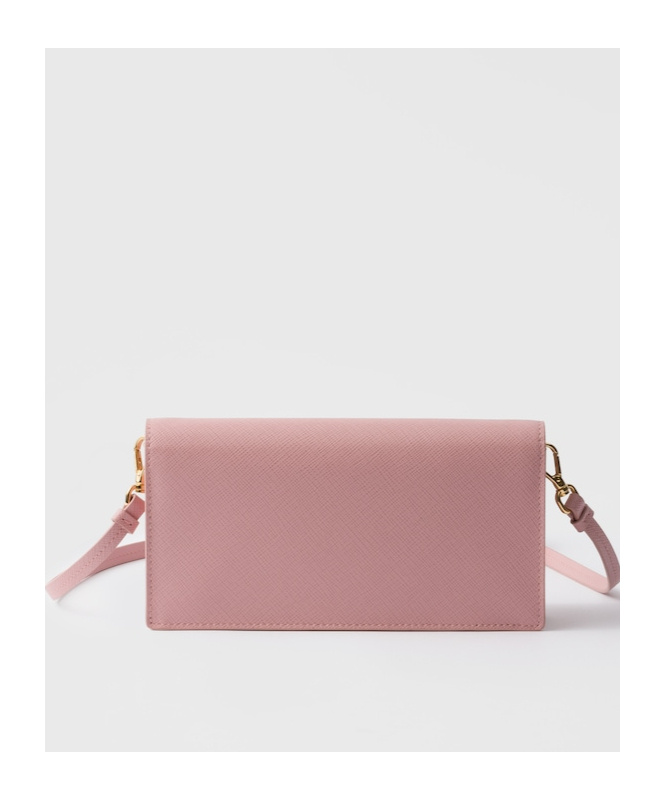 Prada Mini Bag Aus Saffiano-leder In Pink