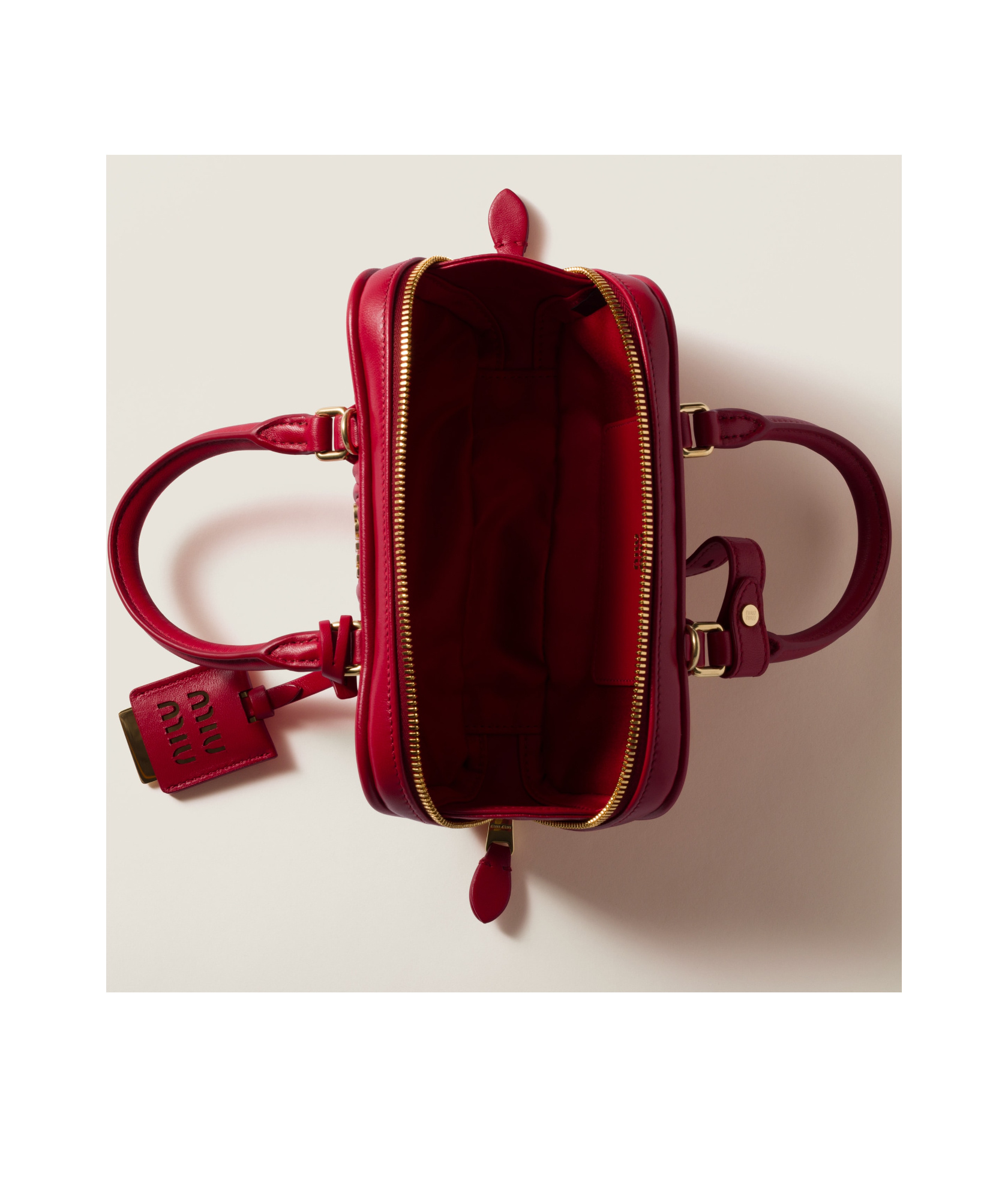 Miu Miu Zippered Mini Bag In Red