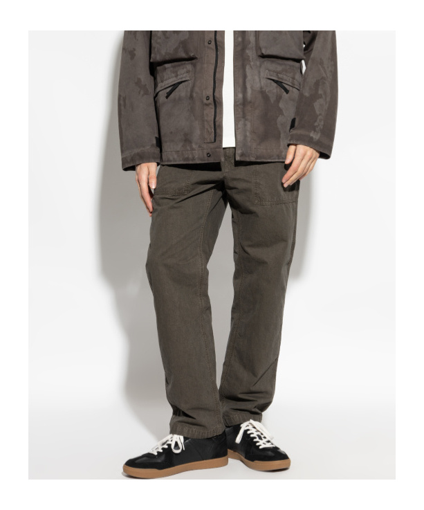 Stone Island Compass-motif Trousers In Black