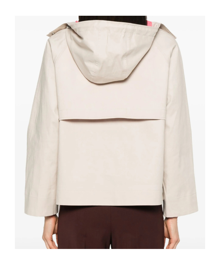 Shop Yves Salomon Detachable-hood Jacket In Nude