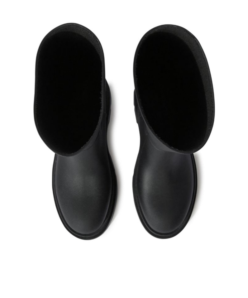 Off-white Round-head Rain Boots In Black