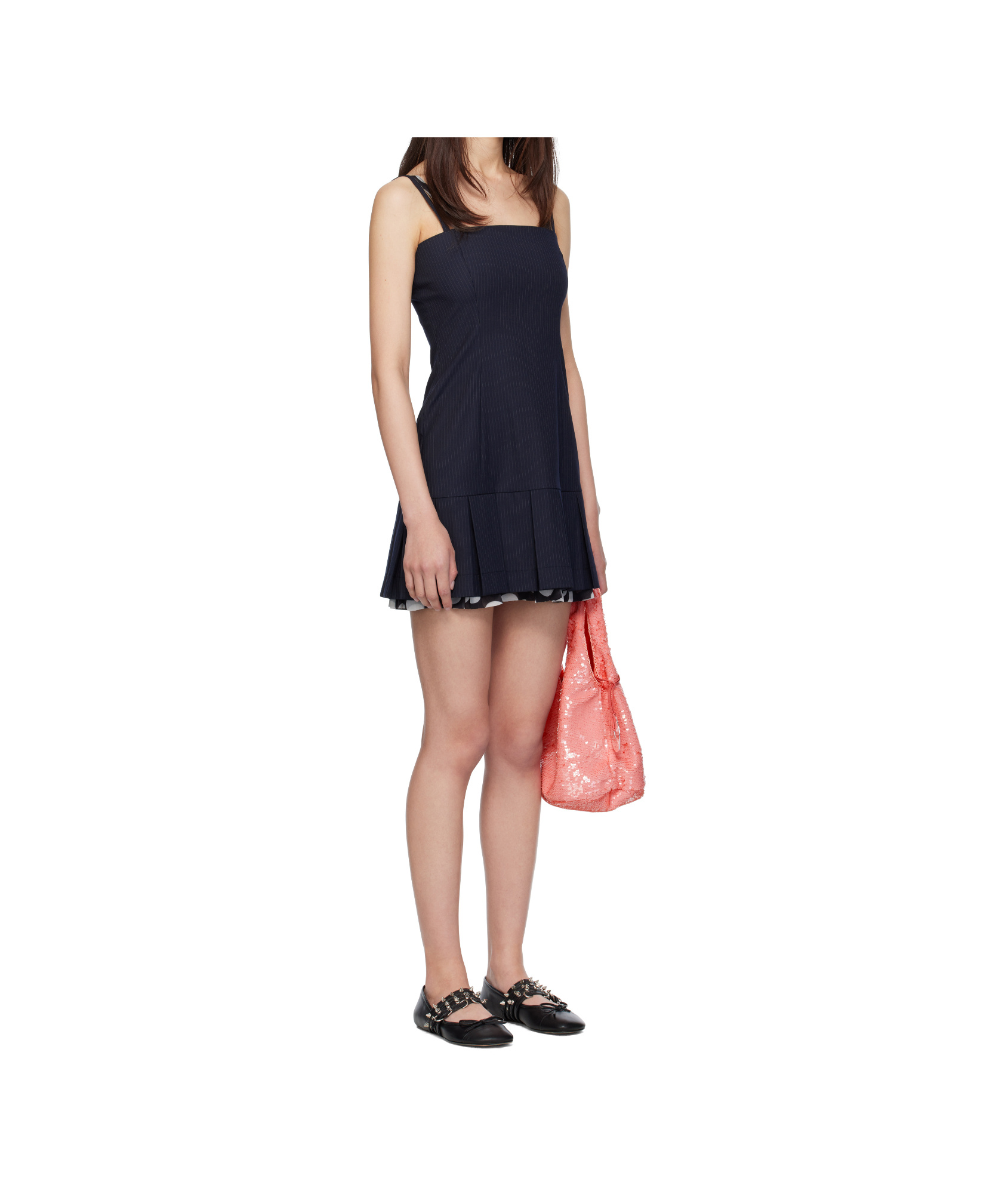 Charles Jeffrrey Loverboy Pleated Mini Dress In Black