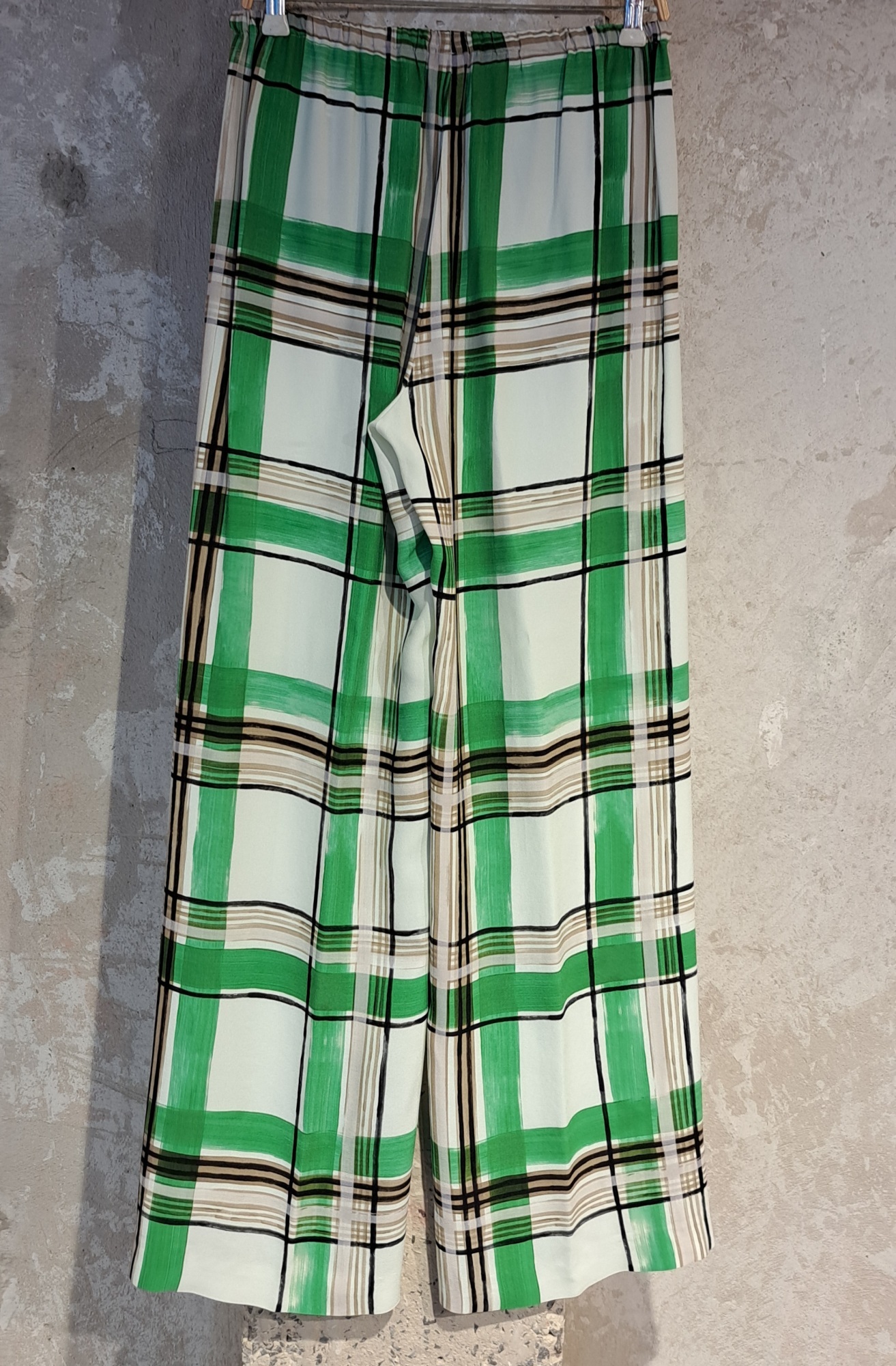 Dries Van Noten Checked Casual Pants In Gray