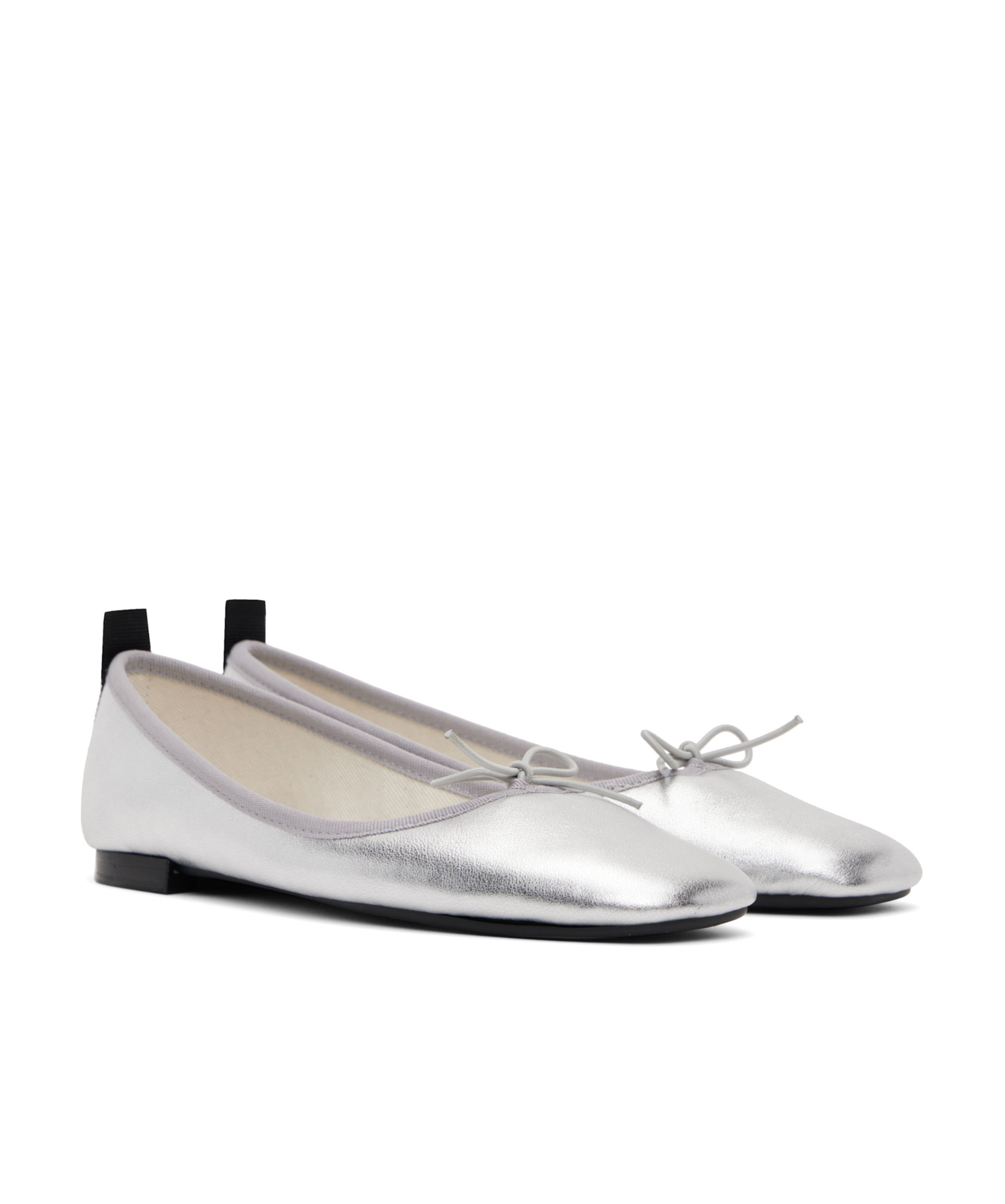 Repetto X Marine Serre Lilouh Metallic Ballet Flats In White