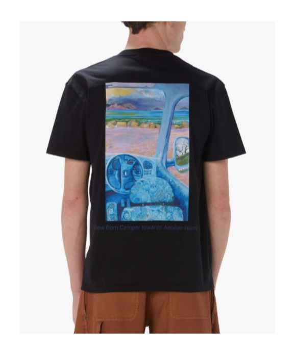 Jw Anderson Anchor Embroidery Back Print T-shirt In Black