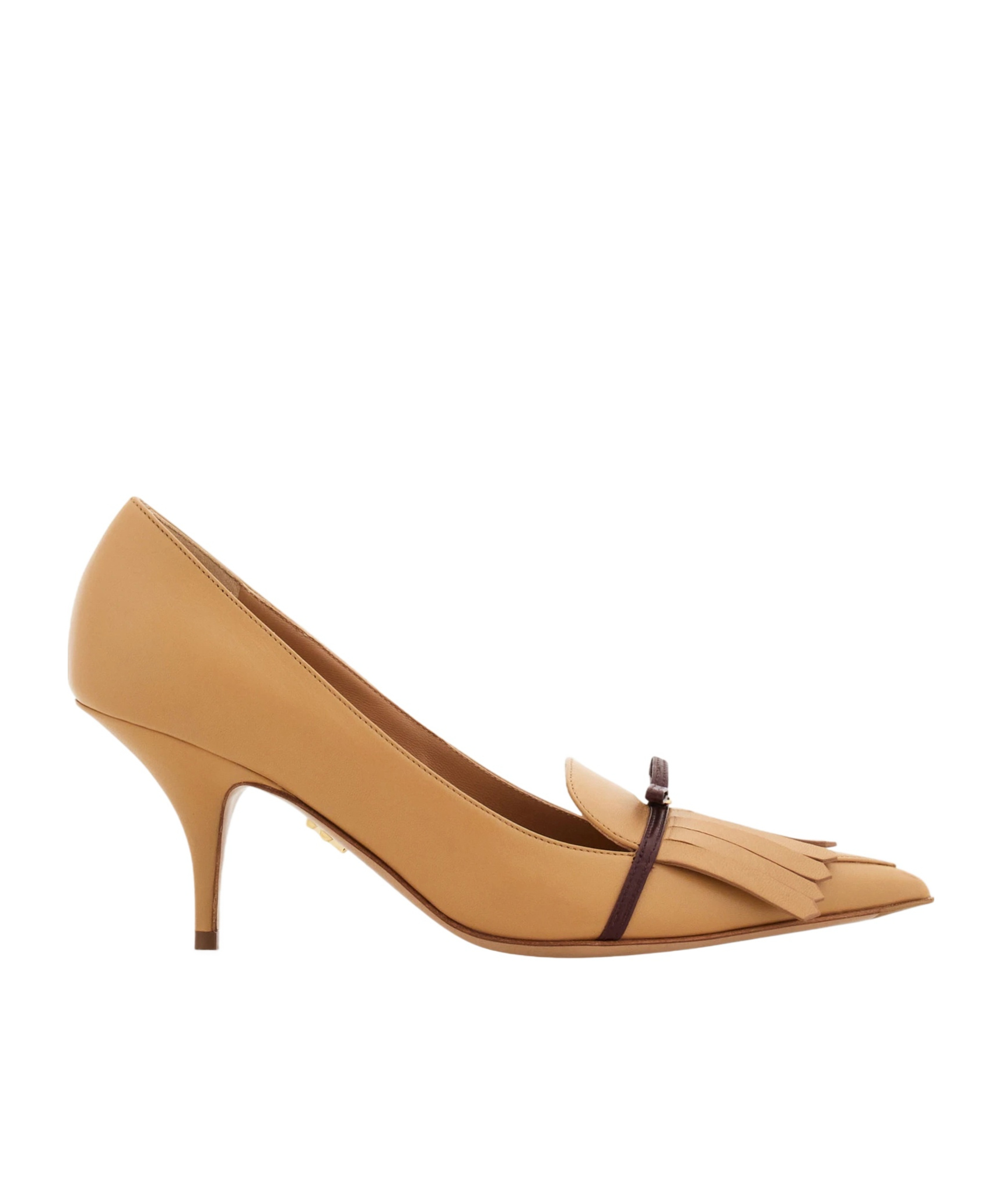 Ferragamo Pump With Mini Bow Detail In Brown