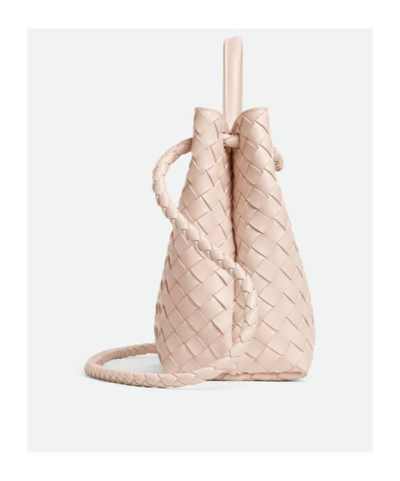 Bottega Veneta Small Leather Andiamo Shoulder Bag In Nude