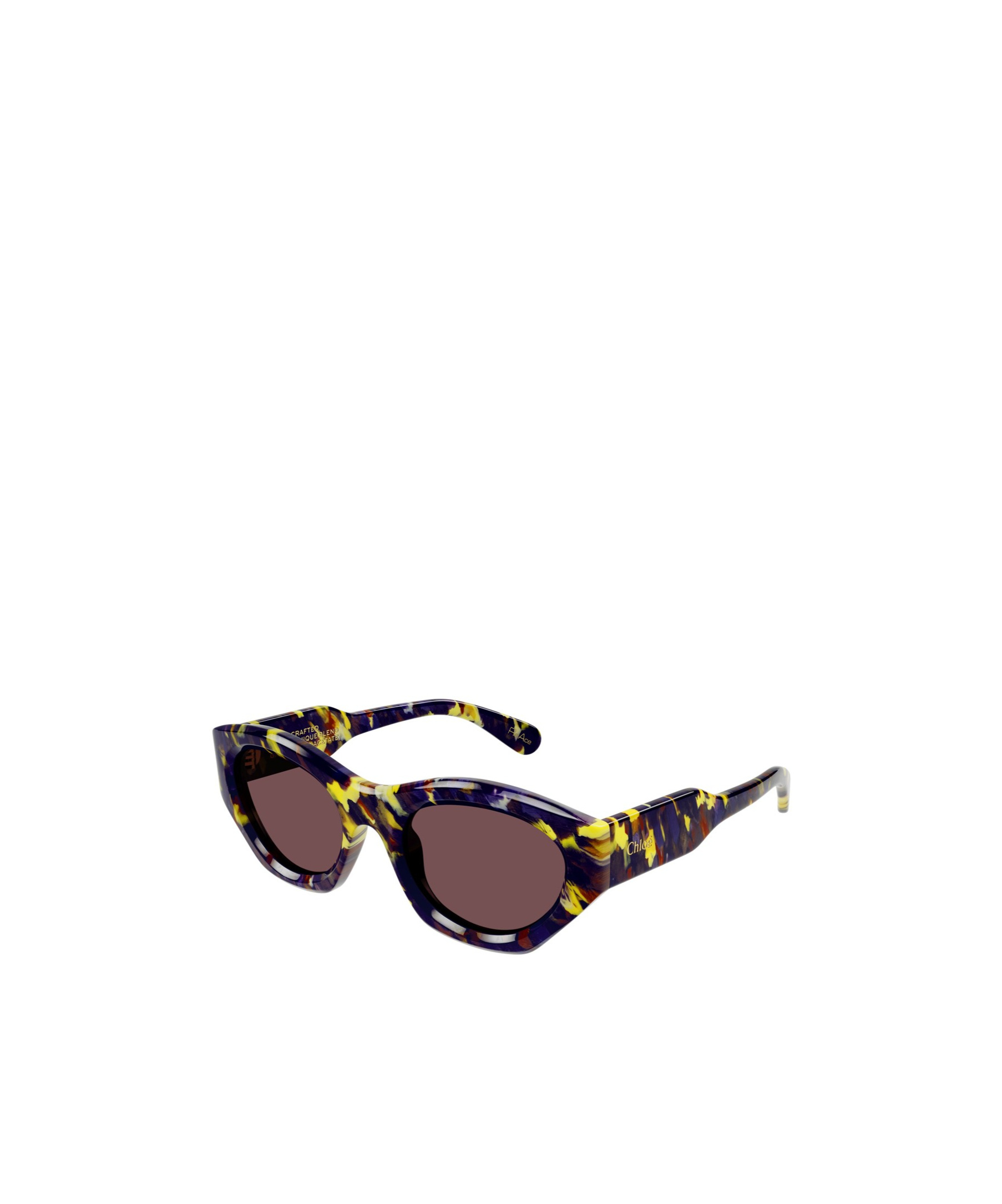 Chloé Ch0220s Linea Gayia 007 Violet Sunglasses In Multi