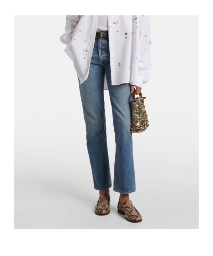 Citizen Of Humanity High-waisted Straight-leg Jeans In Blue