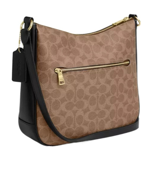 Coach Ellie File Bag In Signature Canvas In Brown