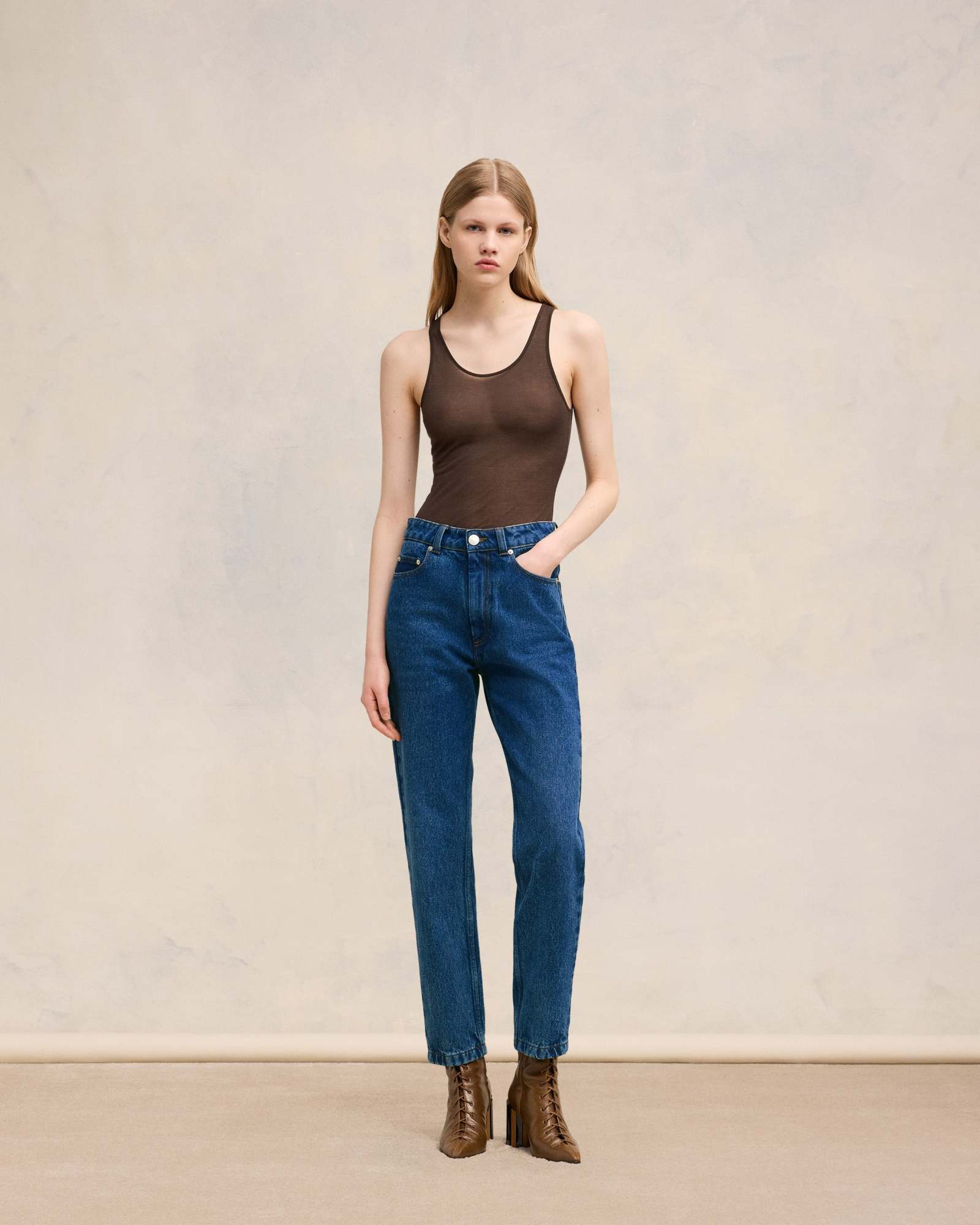 Ami Alexandre Mattiussi Ami Paris Straight-leg Slim Fit Jeans In Blue