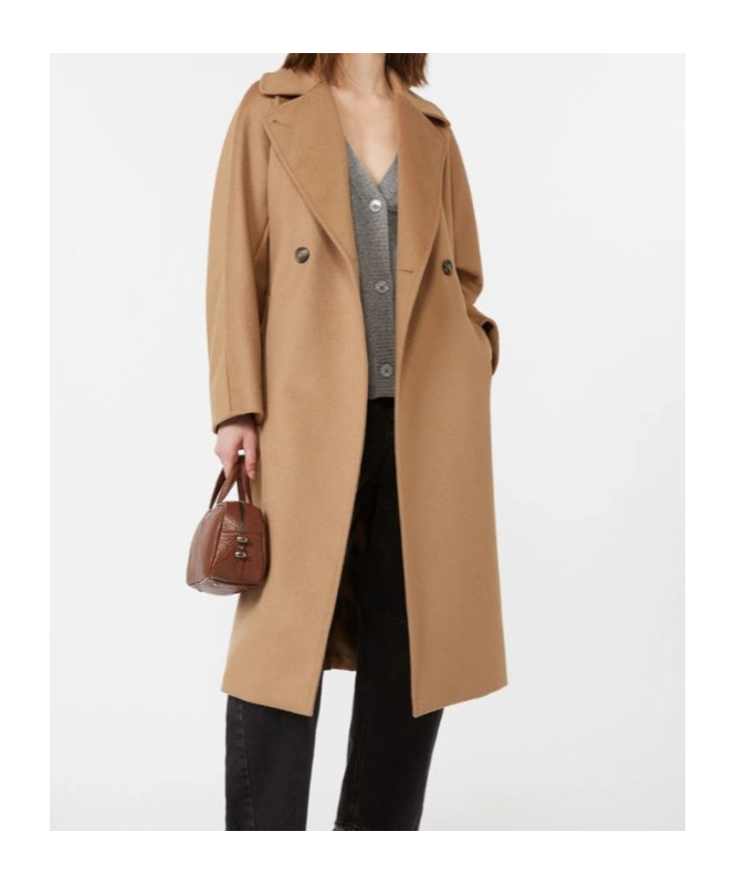 Weekend Max Mara Double-breasted Wool Coat In Brown