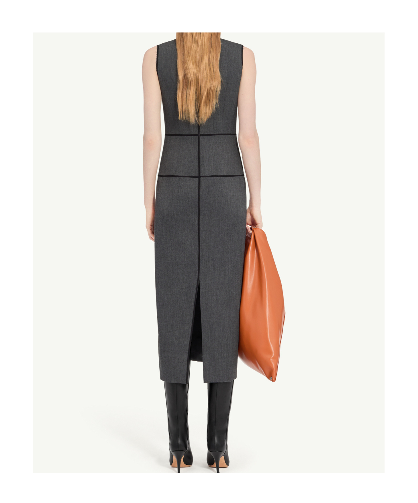 Mm6 Maison Margiela Midi Dress In Gold