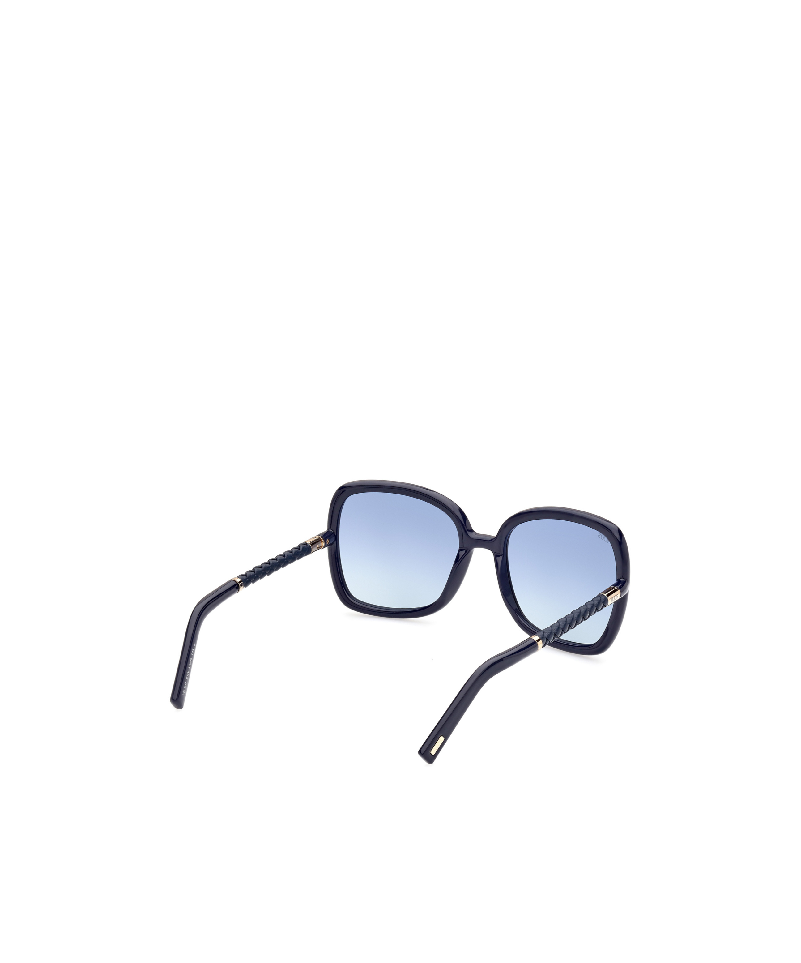 Shop Tod's Geometric Frame Sunglasses In Blue