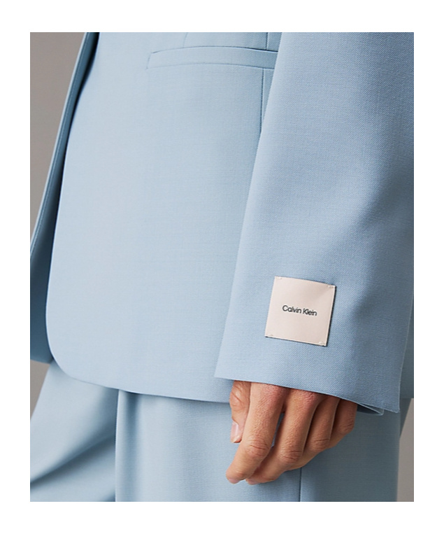 Calvin Klein Single-breasted Blazer In Blue
