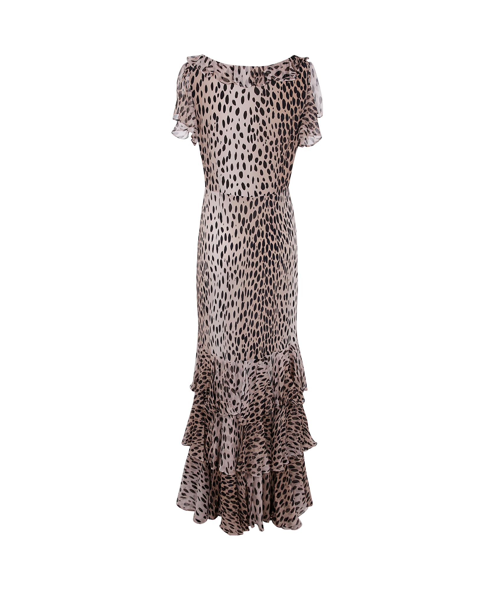RIXO LONDON AMELLE RUFFLED MAXI DRESS