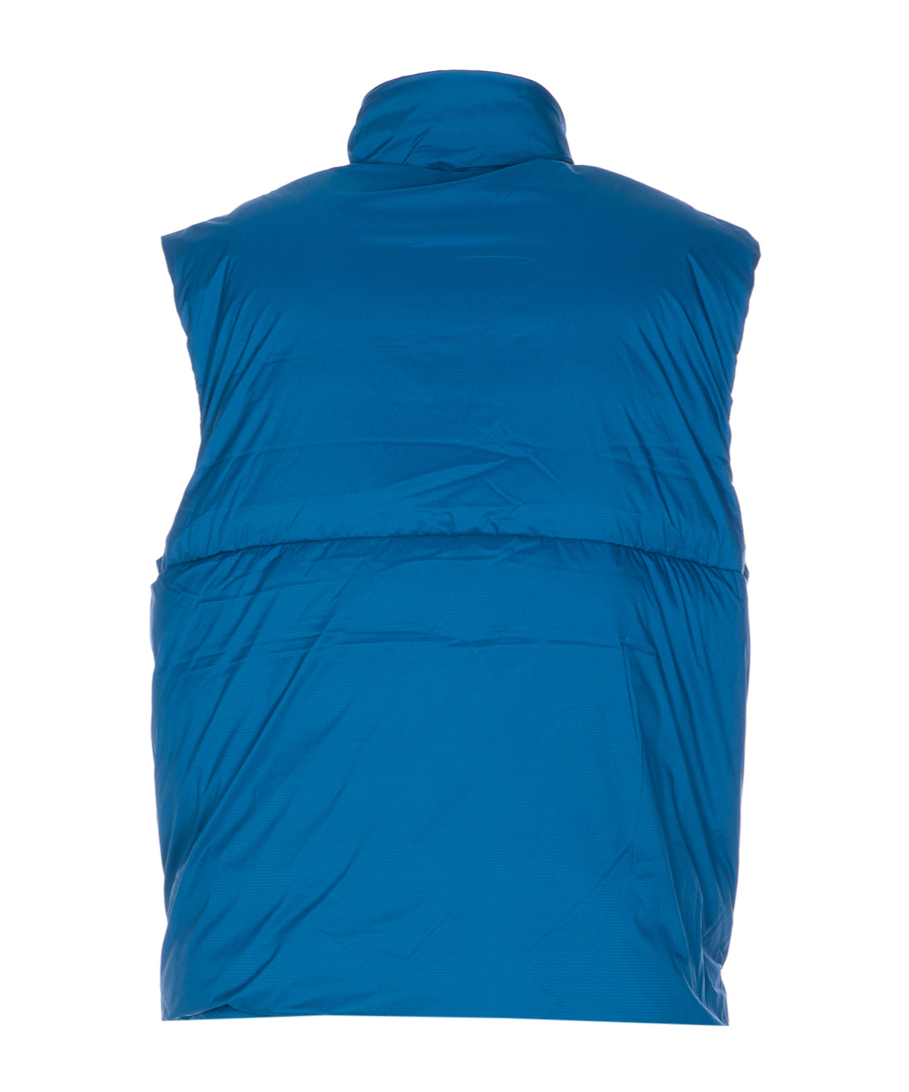 Canada Goose High Neck Sleeveless Quilted Jacket With Pockets In Blue