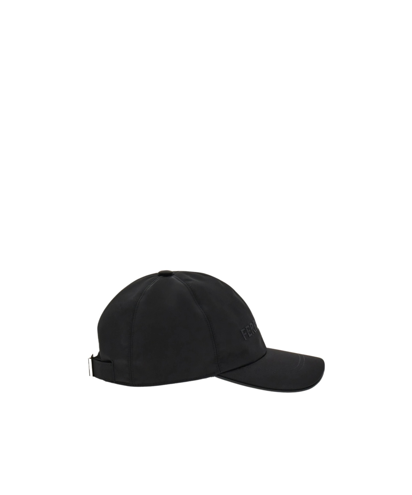 Ferragamo Baseball Cap With Embroidered Logo In Black