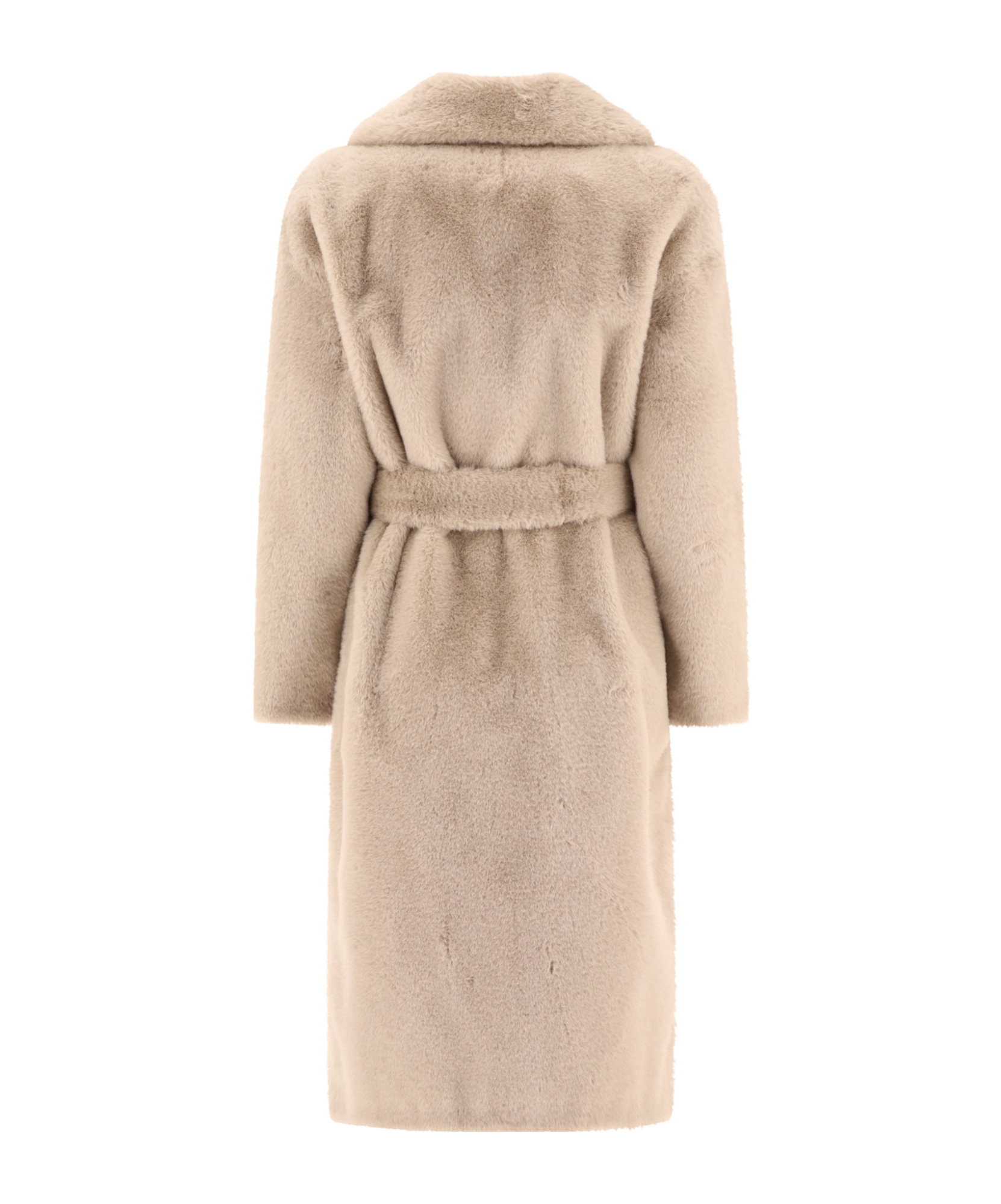 Herno Soft Alternative Fur Coat In Nude