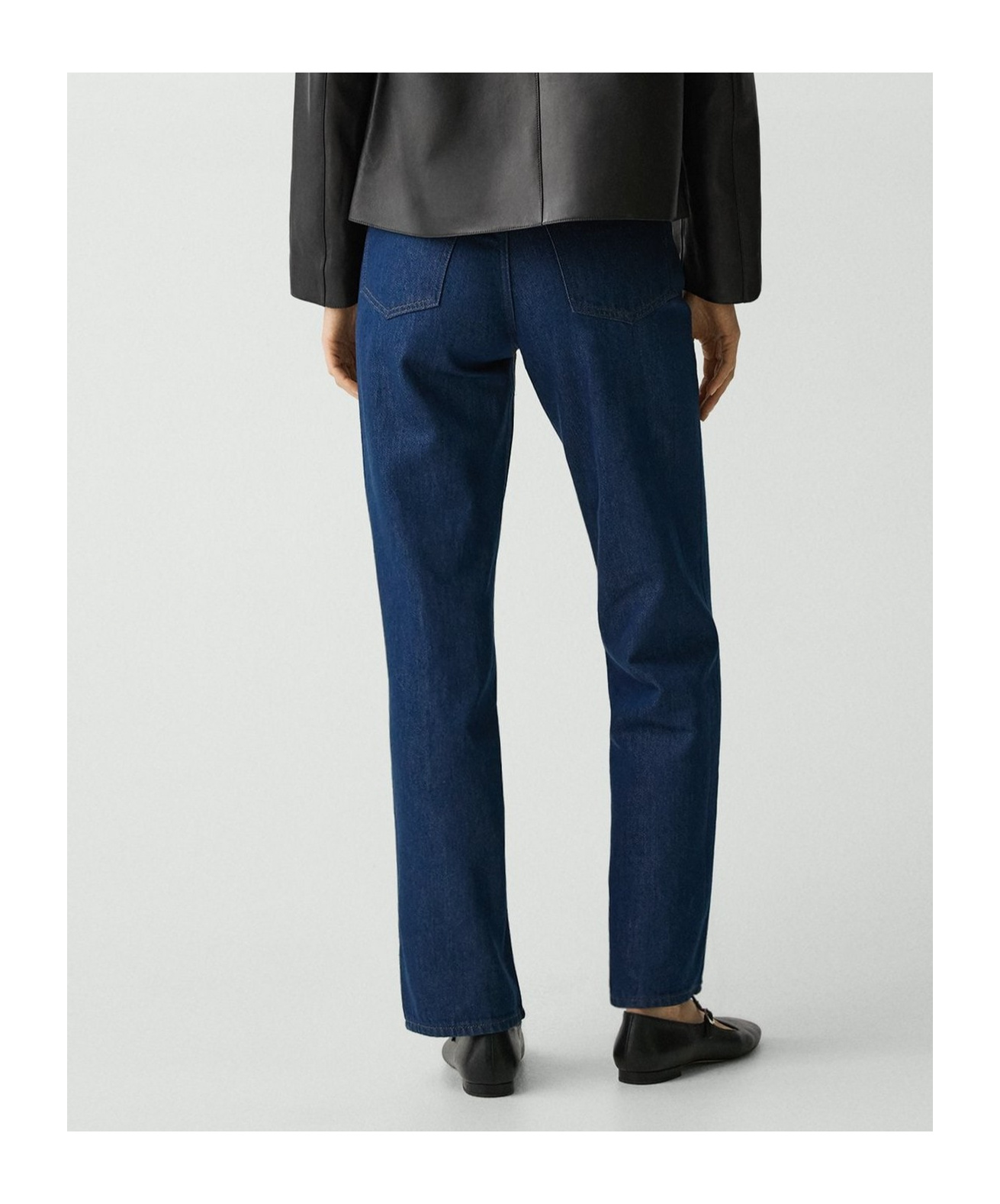Theory High Waist Relaxed Fit Straight Leg Jeans