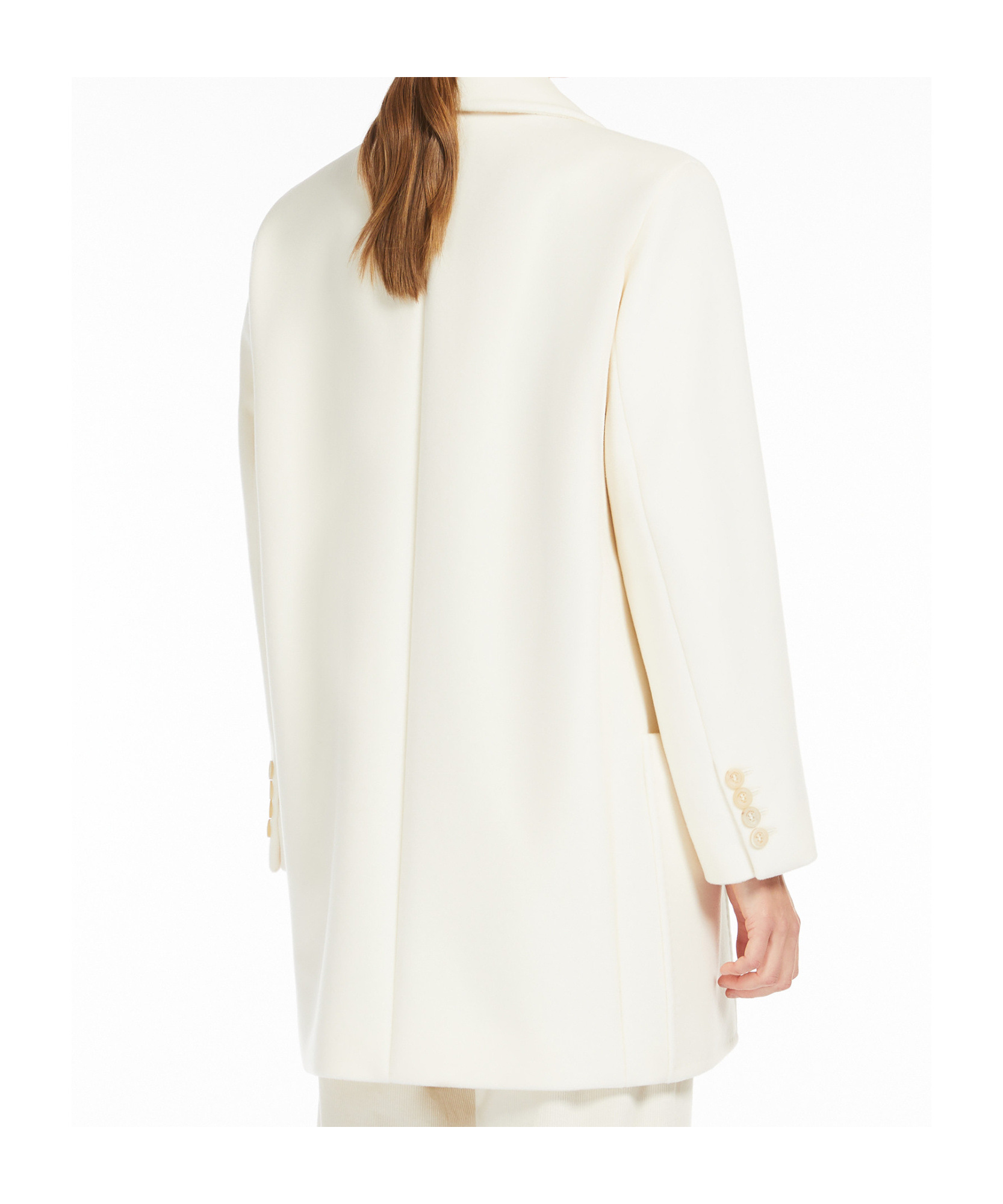 Shop Max Mara Wool Cashmere Coat In White