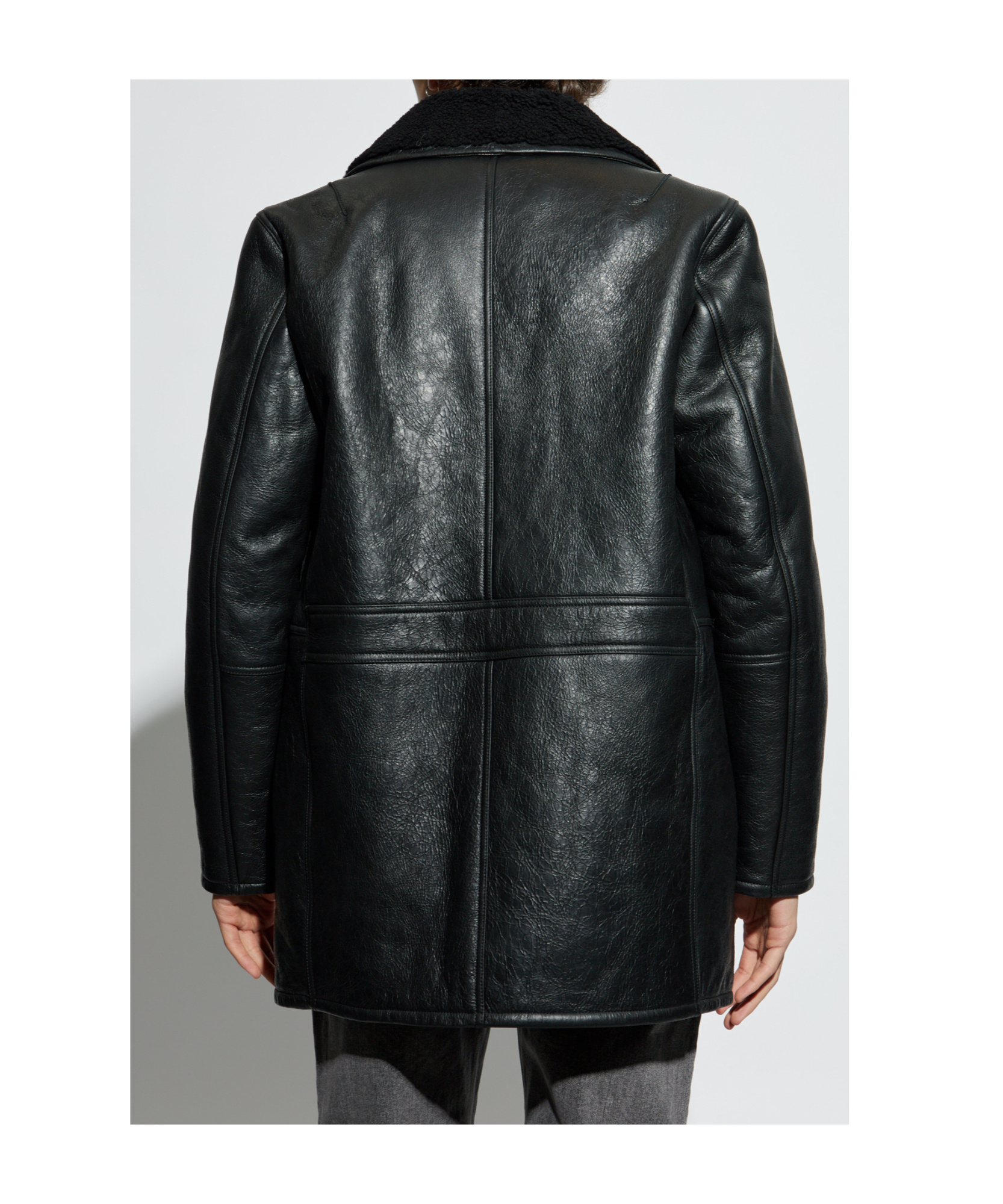 Allsaints Double-breasted Coat In Black