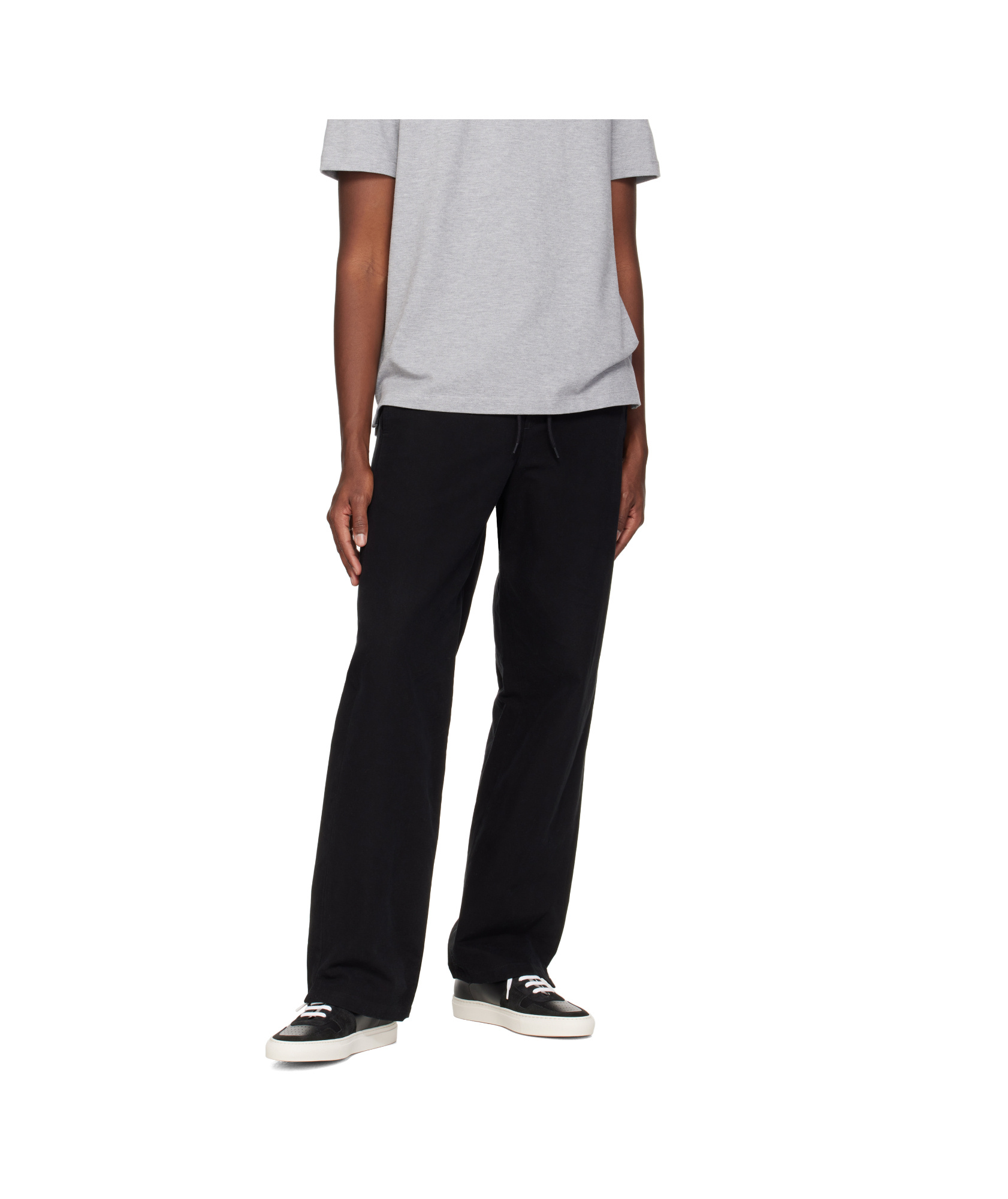 Common Projects Bball Duo Leather And Suede Sneakers In Black
