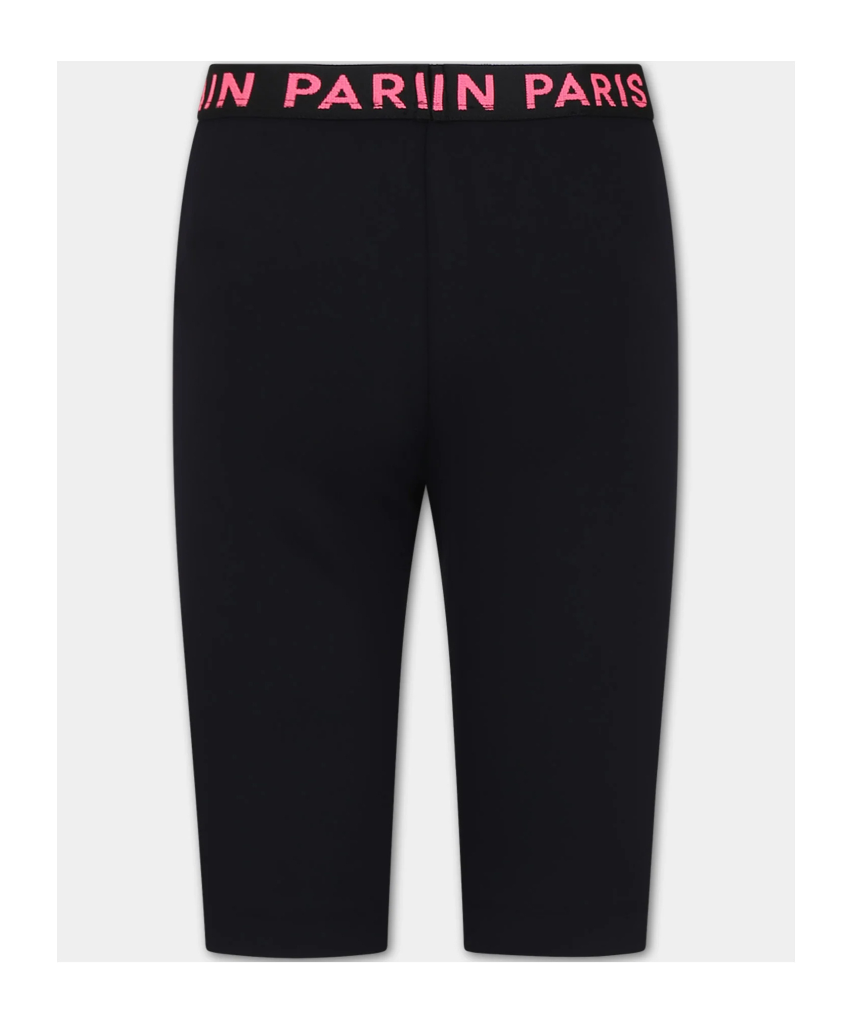 Shop Balmain Logo-waistband Jersey Leggings In Black