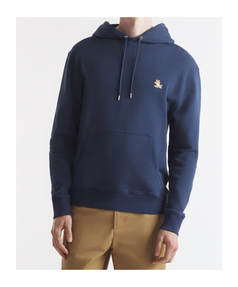 MAISON KITSUNÉ MAISON KITSUNÉ BOLD FOX HEAD PATCH DRAWSTRING HOODIE