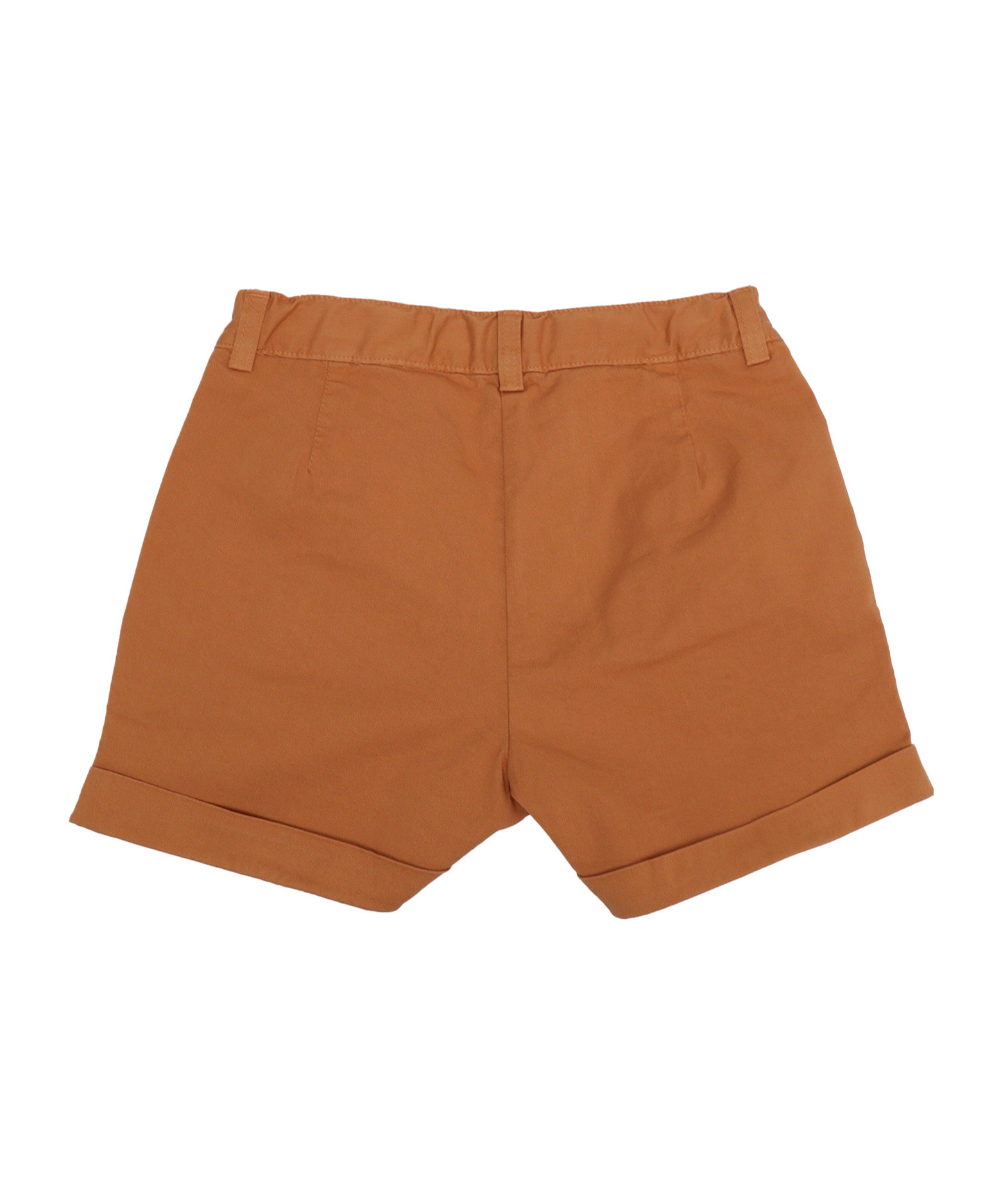 Il Gufo Gabardine Pleated Shorts In Brown
