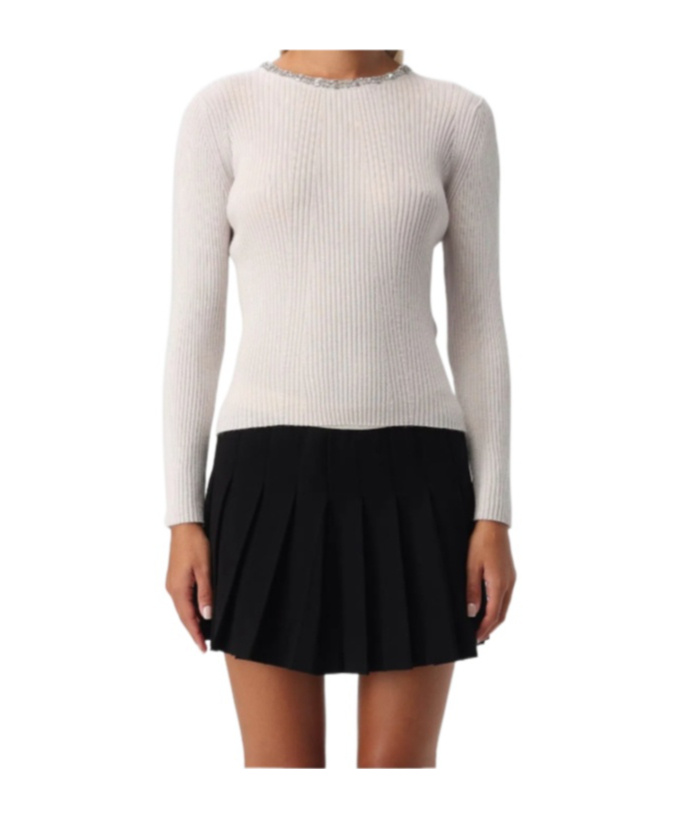 Max Mara Long-sleeved Sweater In Black