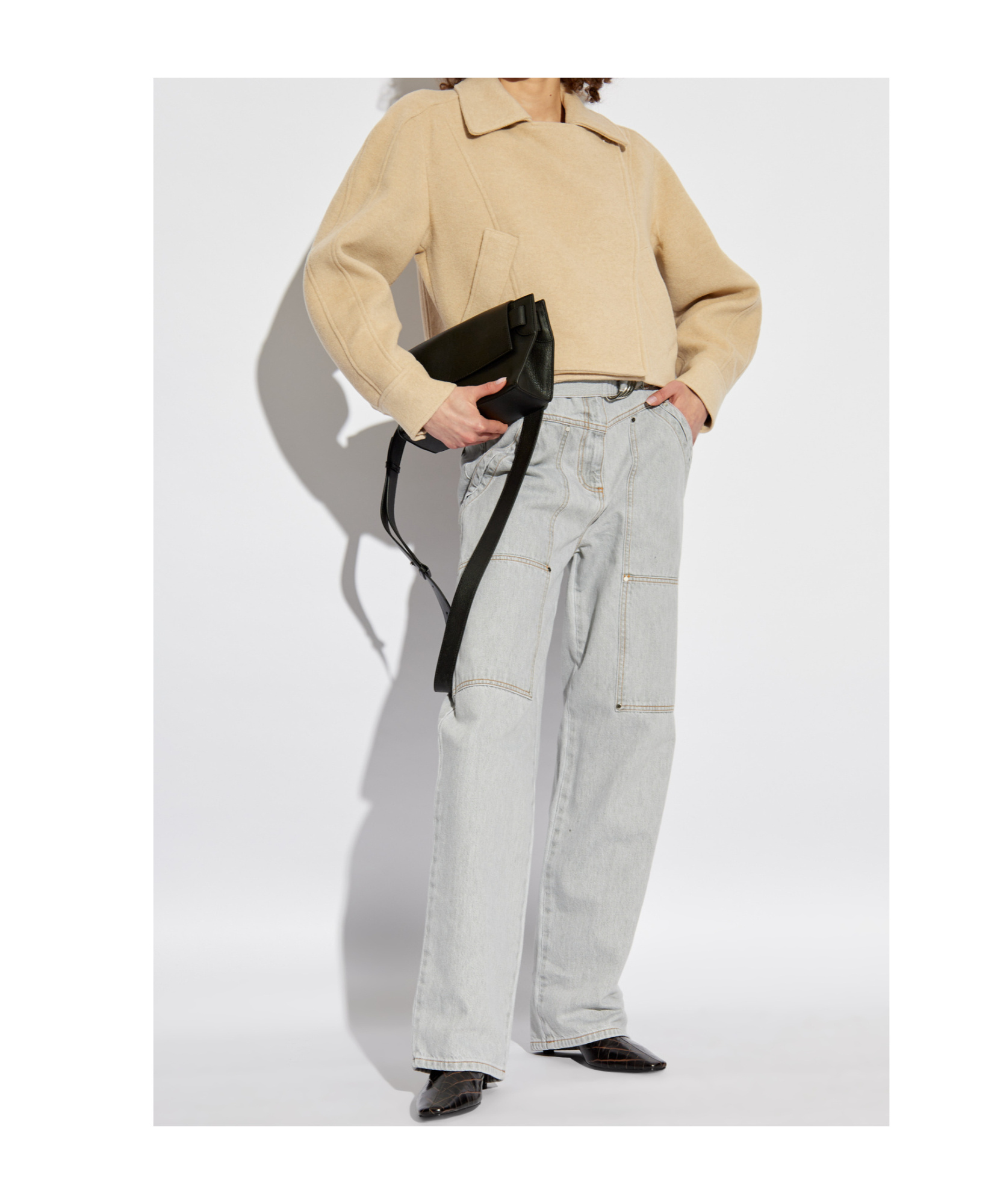 Iro Long-sleeved Casual Jacket In Nude