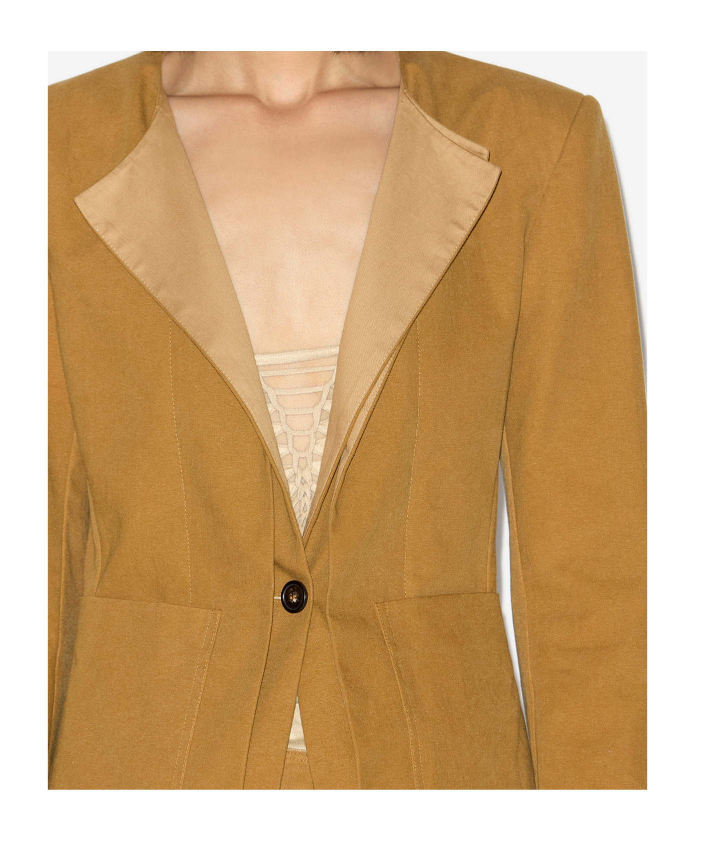 ISABEL MARANT FRANCIA COLLARLESS COTTON JACKET