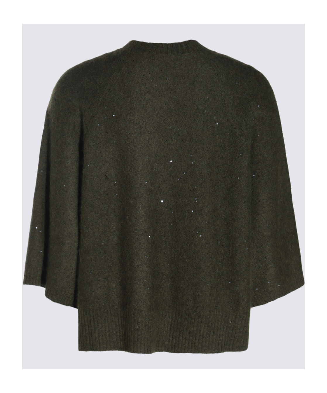 Fabiana Filippi Wool-blend Crew-neck Sweater In Black