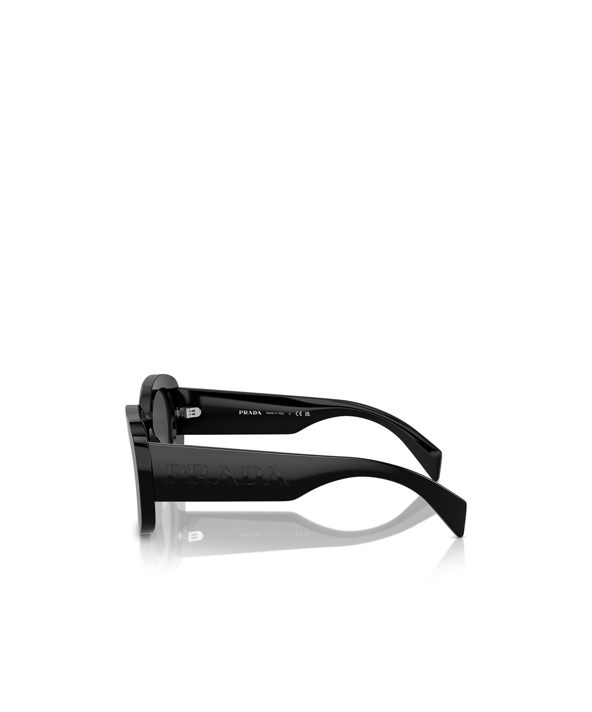 Prada Womens Black Pr A13s Butterfly-frame Acetate Sunglasses In Black