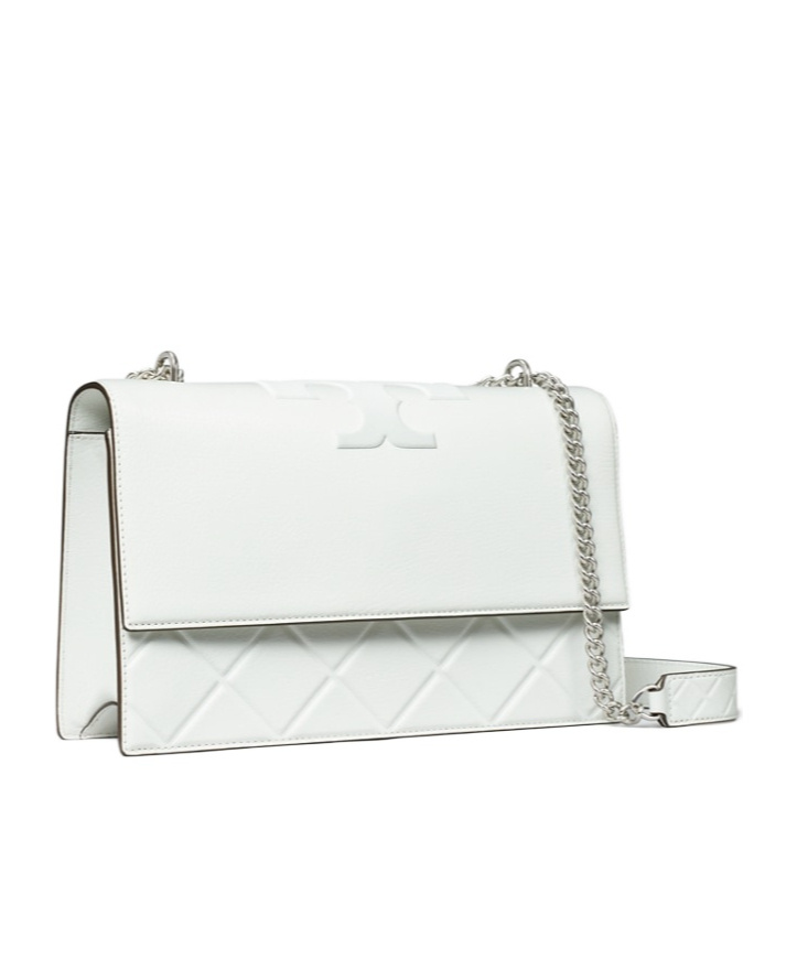Tory Burch Fleming Shoulder Bag In White