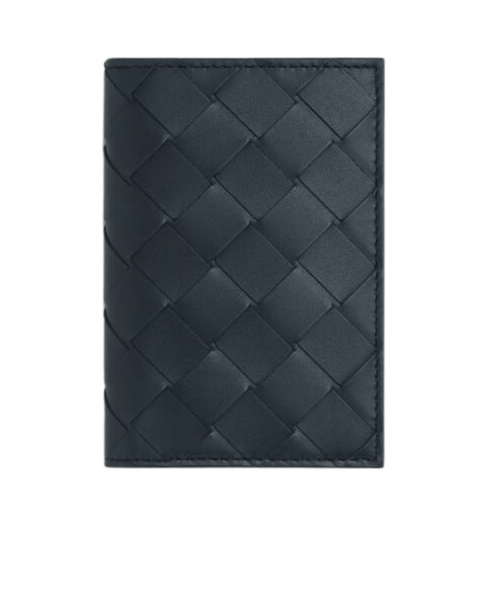 Bottega Veneta Intrecciato Flap Card Case In Black