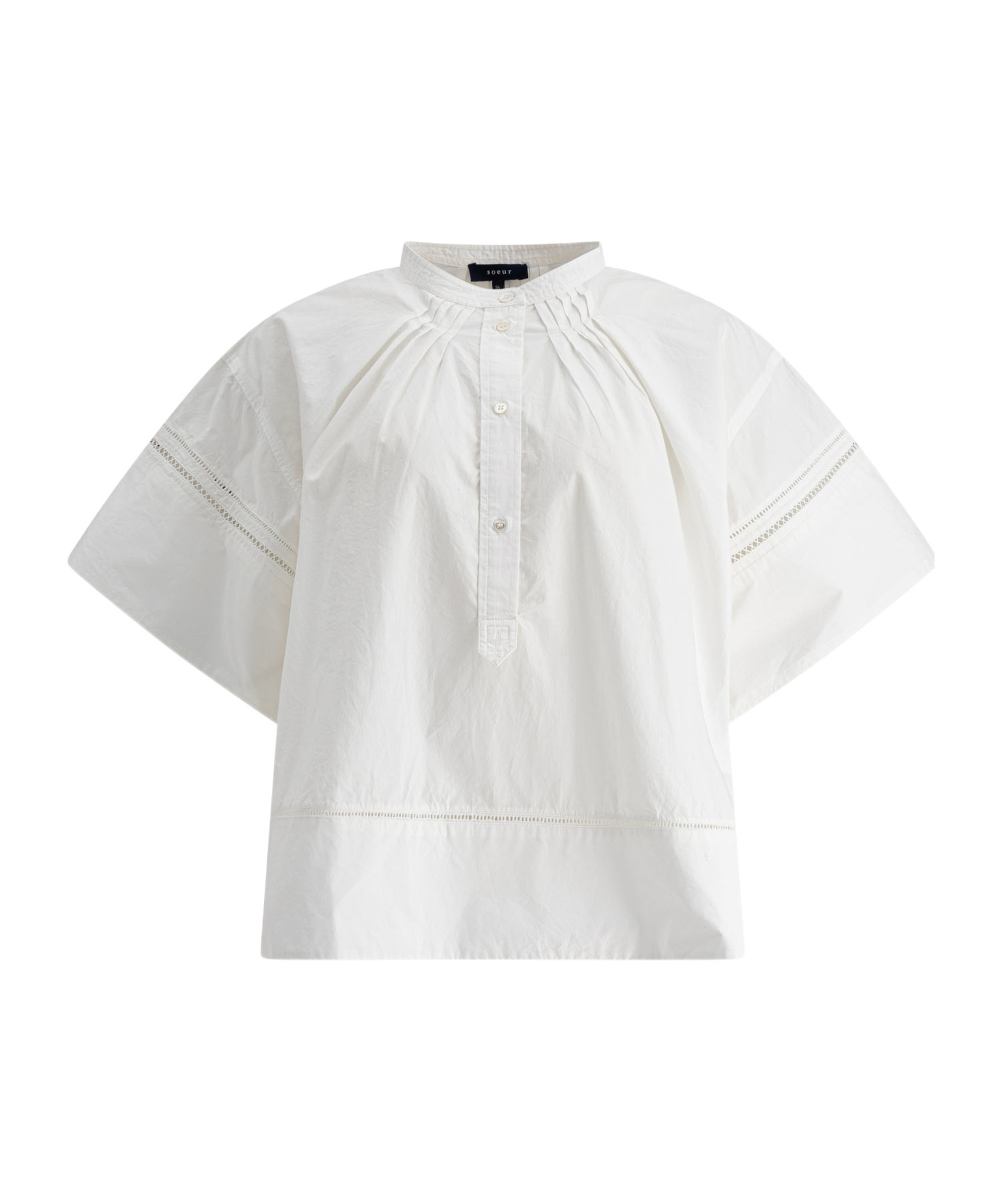 Soeur Cotton Blouse With Wide Slevees