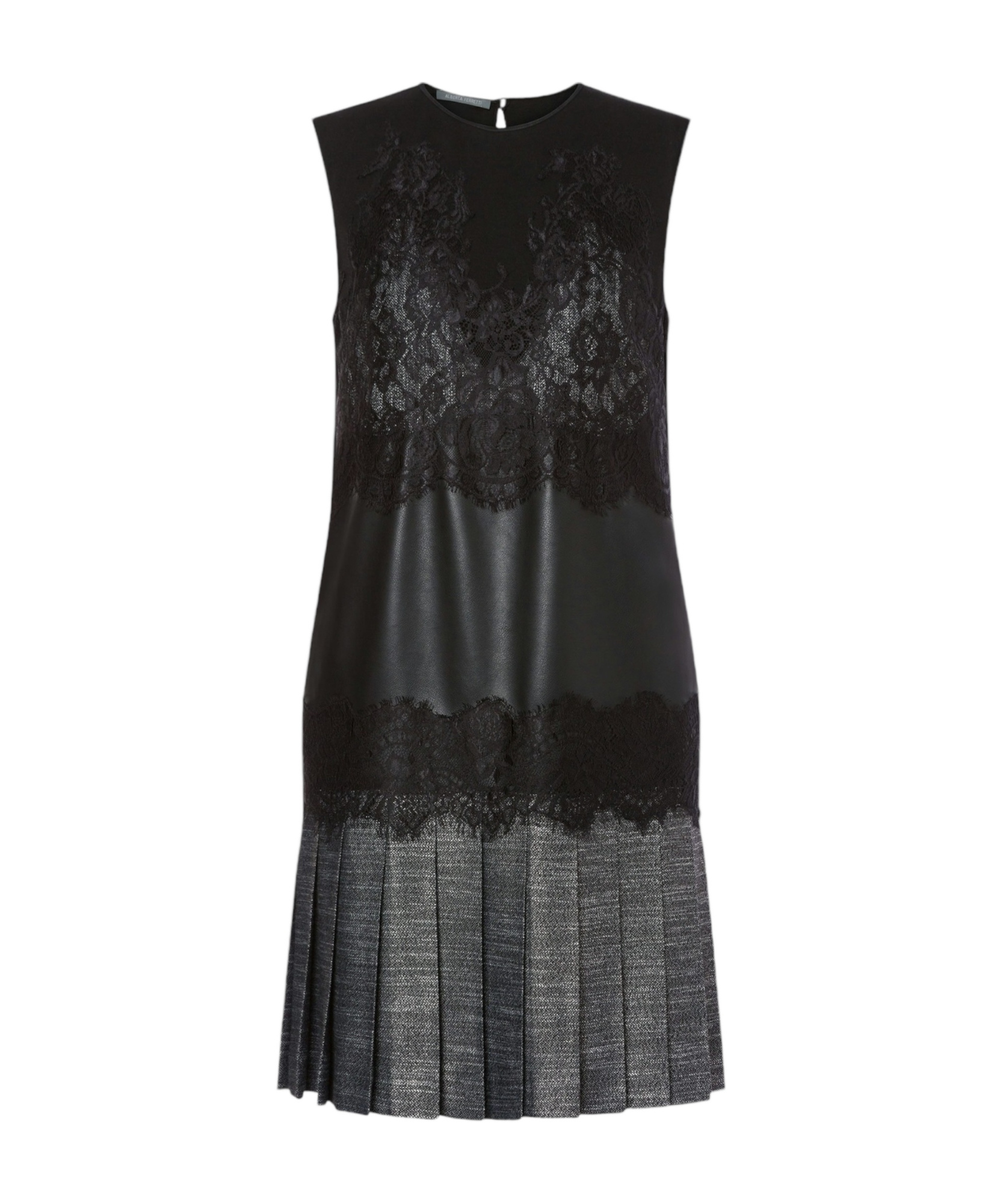Alberta Ferretti Sleeveless Dress In Black