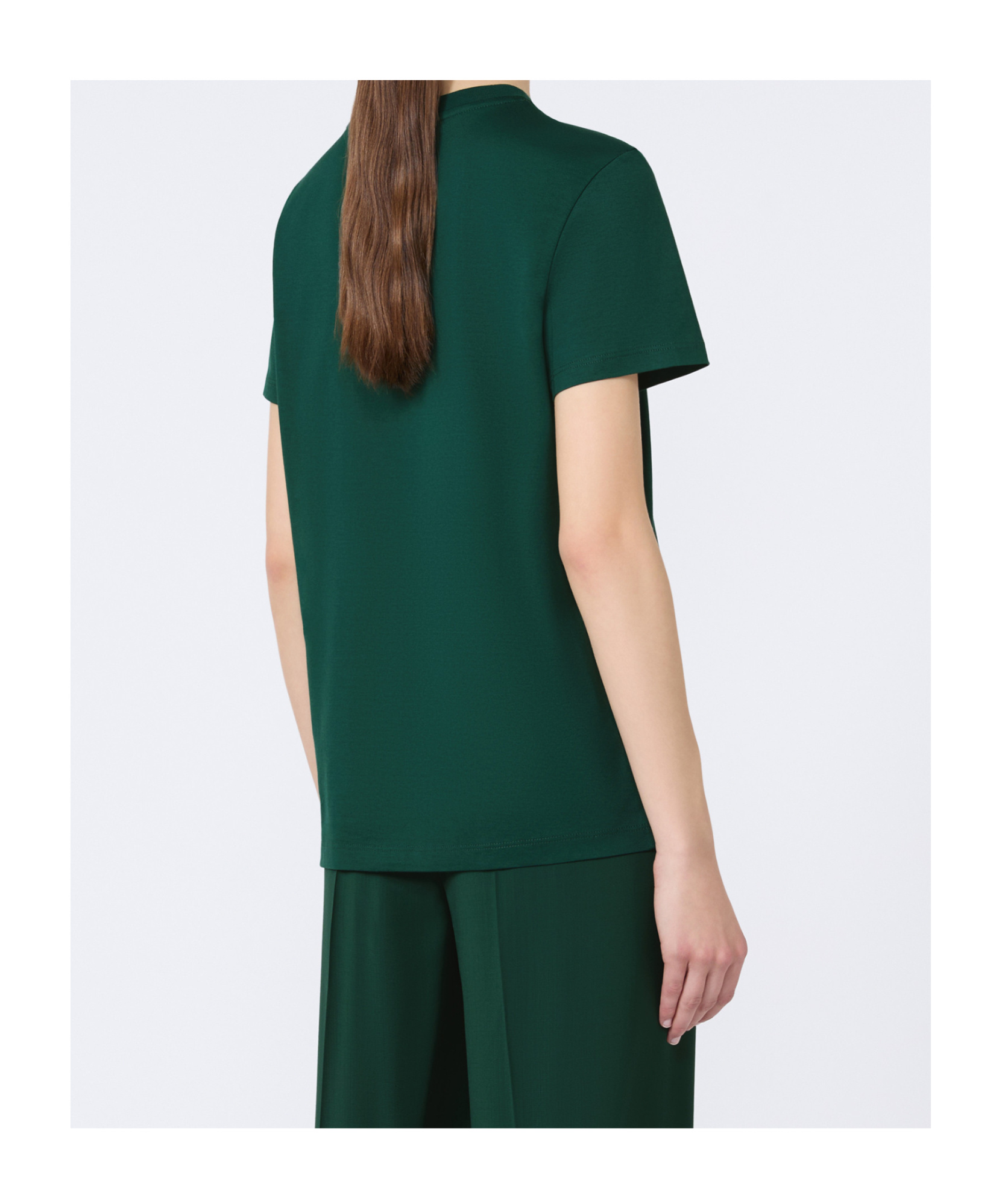 Max Mara Cotton Jersey T-shirt In Green