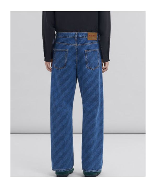 Marni Relaxed Fit Black Jeans In Blue
