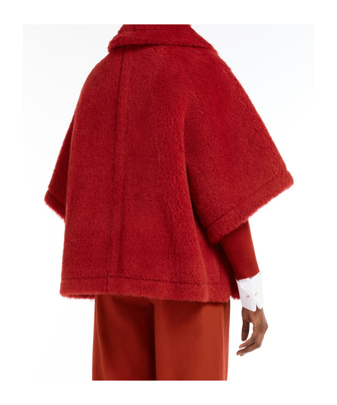 Max Mara Single-breasted Cloak In Red