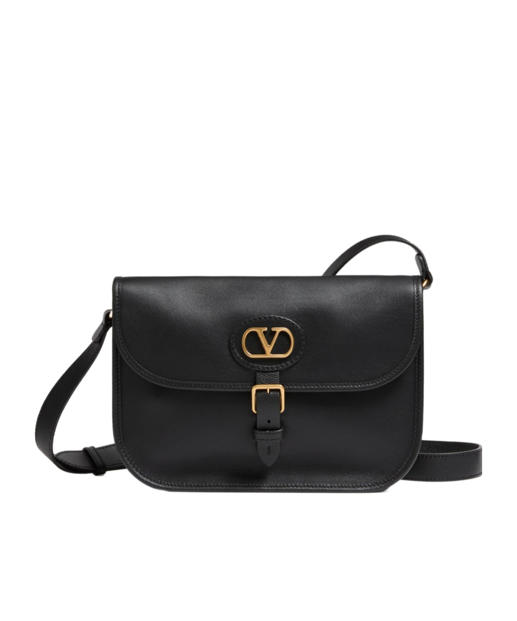 Valentino Garavani Antibes Leather Crossbody Bag Adjustable Strap In Black