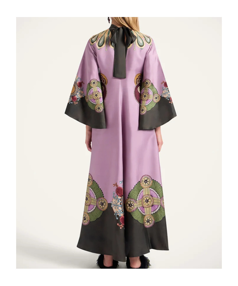 La Doublej Bell-sleeve Maxi Dress In Pink