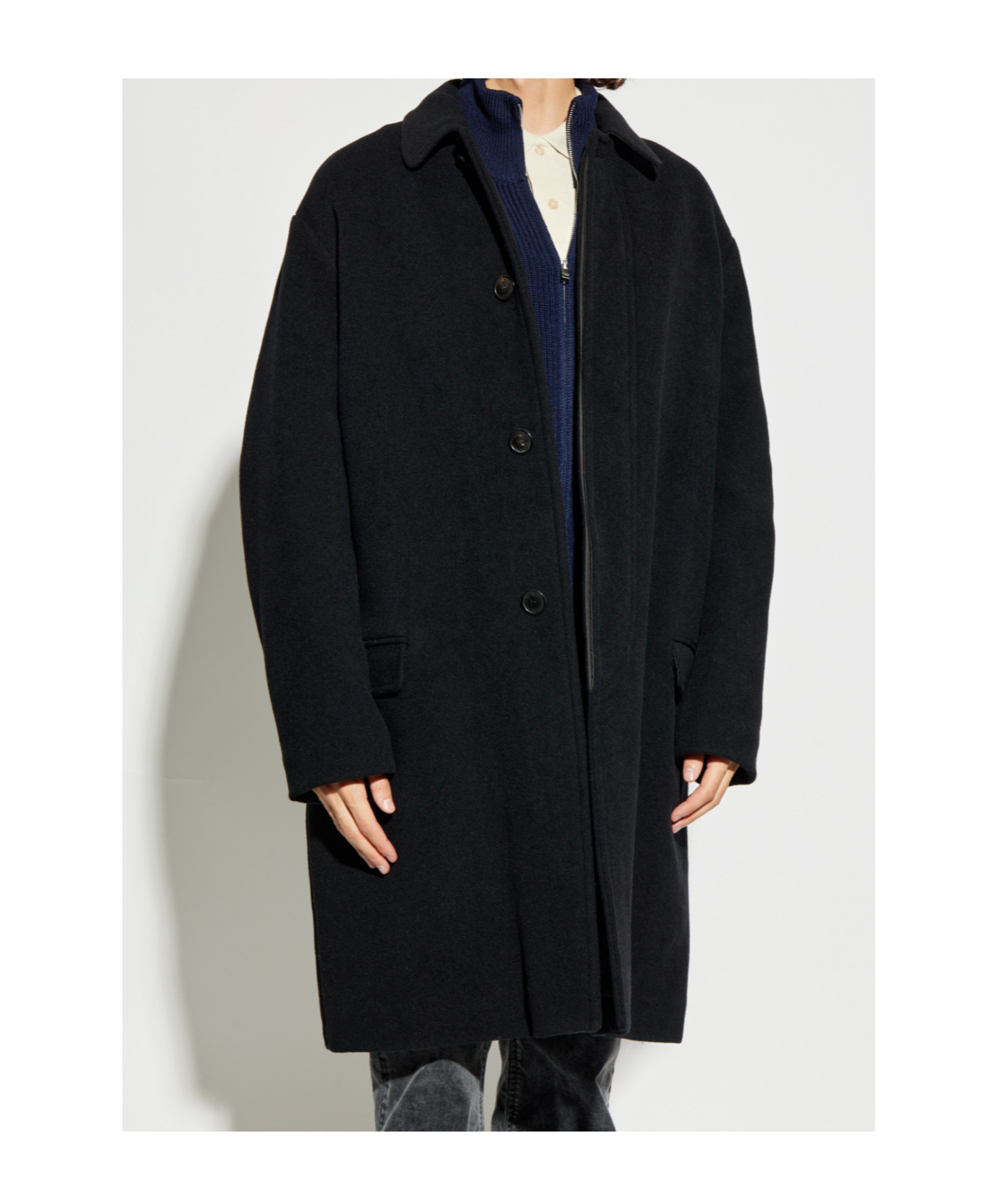 Isabel Marant Long Sleeve Coat In Blue